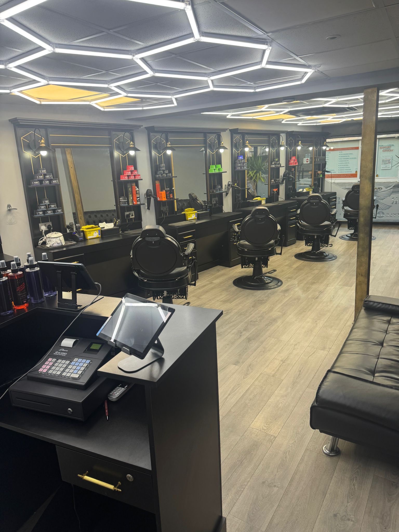 Barber chairs at Master Fade Watford